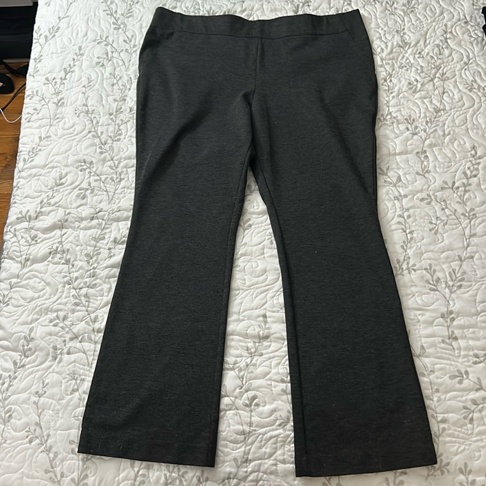 Simply Vera XL Charcoal Gray Pull On Dress Pants